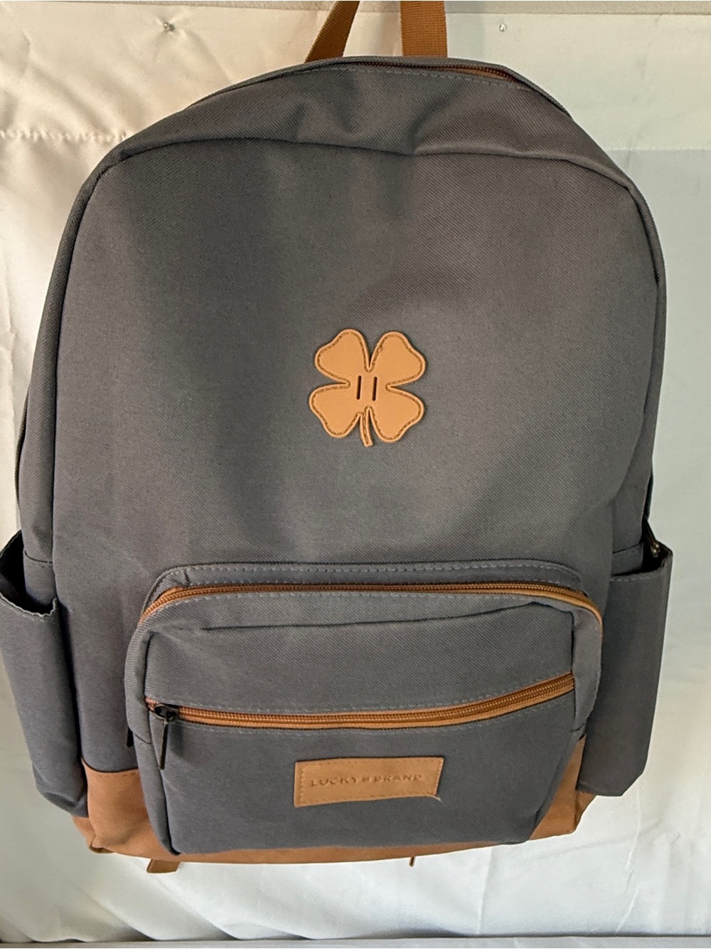 Lucky Brand Gray Backpack with Tan Accents